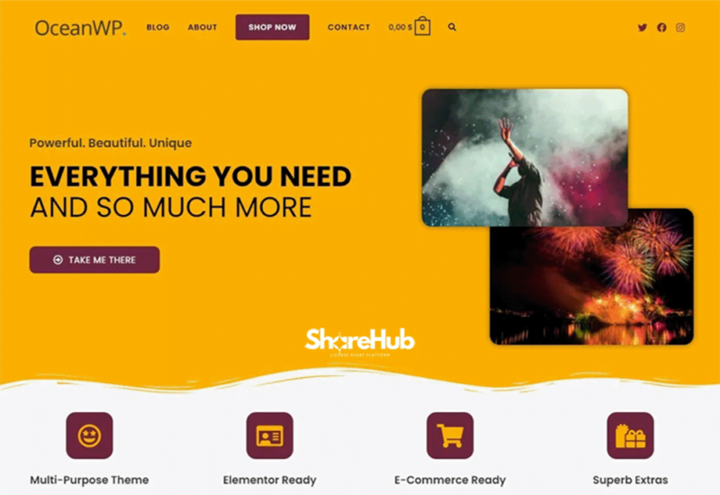 OceanWP Premium Theme Activation WP Share Hub OceanWP ShareHub