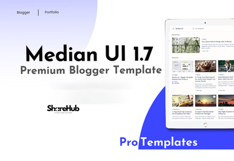 Median UI Blogger Theme WP Share Hub ui