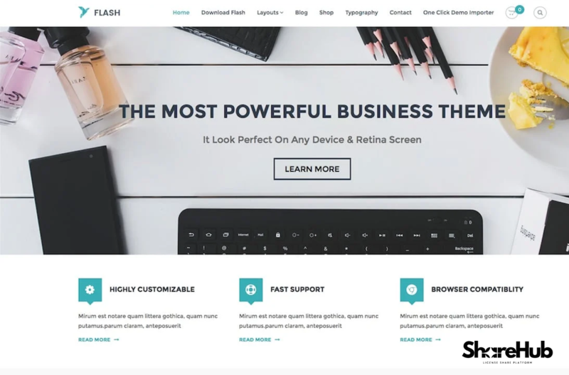 Flash – Multipurpose WordPress Theme WP Share Hub 12