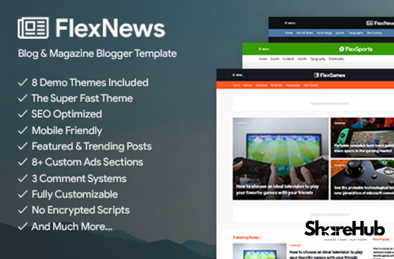 FlexNews – Magazine Blogger WP Share Hub 15