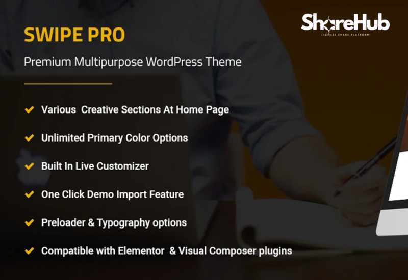 PREMIUM MULTIPURPOSE WORDPRESS THEME – SWIPE PRO WP Share Hub 2