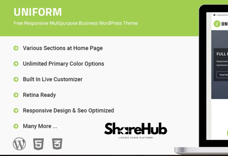 UNIFORM PRO - WORDPRESS PREMIUM THEME WP Share Hub 3