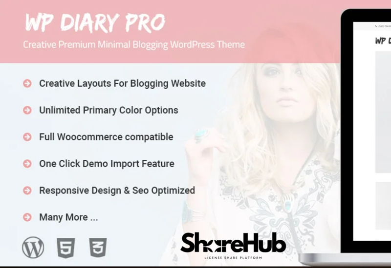 WP Diary Pro Theme lifetime update WP Share Hub 4
