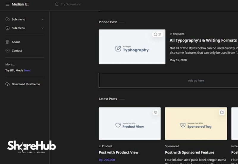 Median Ui WP Themes Premium Theme WP Share Hub 48