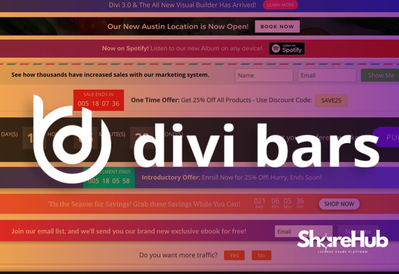 Divi Bars Plugin WP Share Hub 64