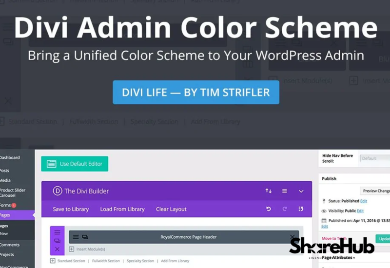 Divi Admin Color Scheme WP Share Hub 65