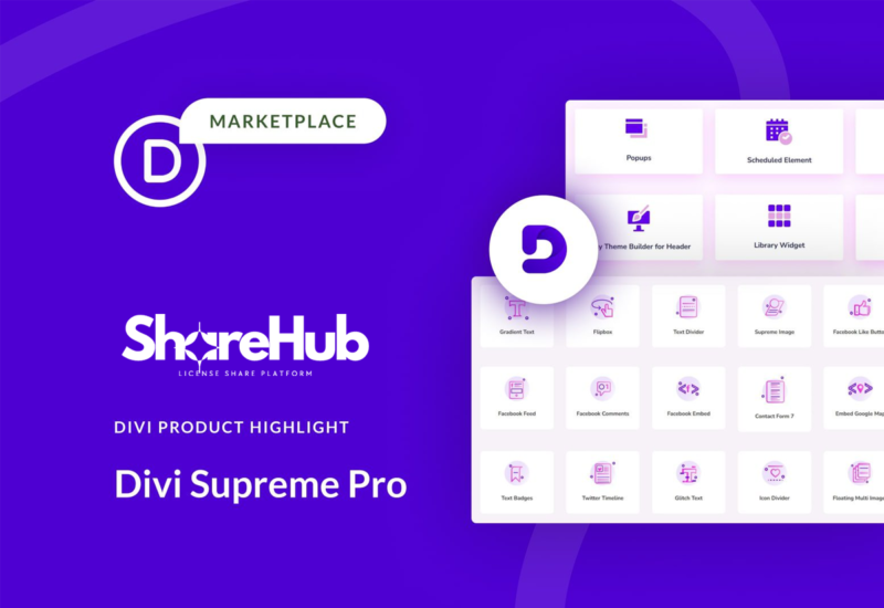 Divi Supreme Pro License Key Pack WP Share Hub WP Review ShareHub