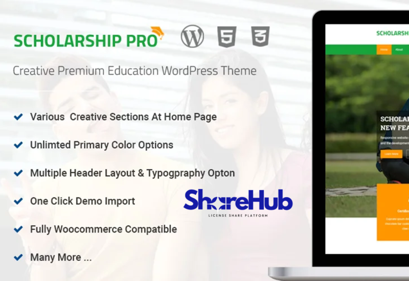 Scholarship Pro Theme Lifetime WP Share Hub sclrt